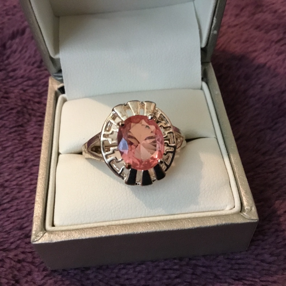 Sterling Silver Pink Topaz Gemstone Ring